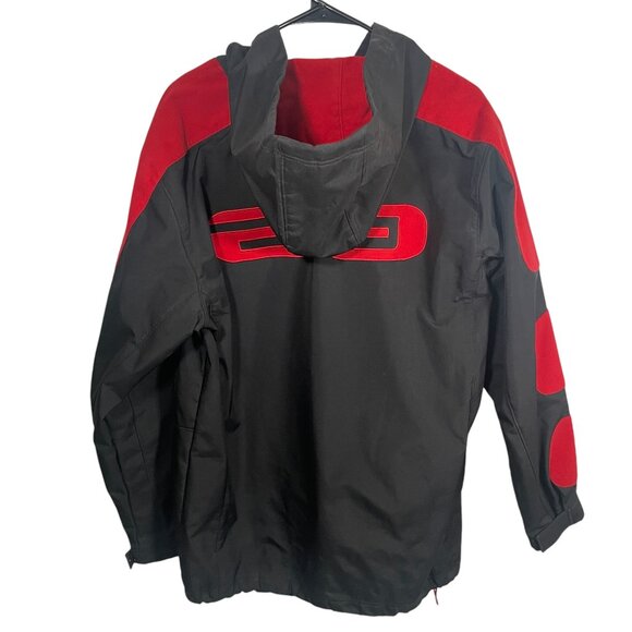 Air Jordan Full Zip Jacket Hood Mens Large Black Red 23 Heavy Pockets Fleece - Picture 12 of 12